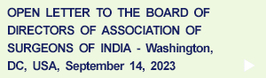 Open Letter to Association of Surgeons of India
